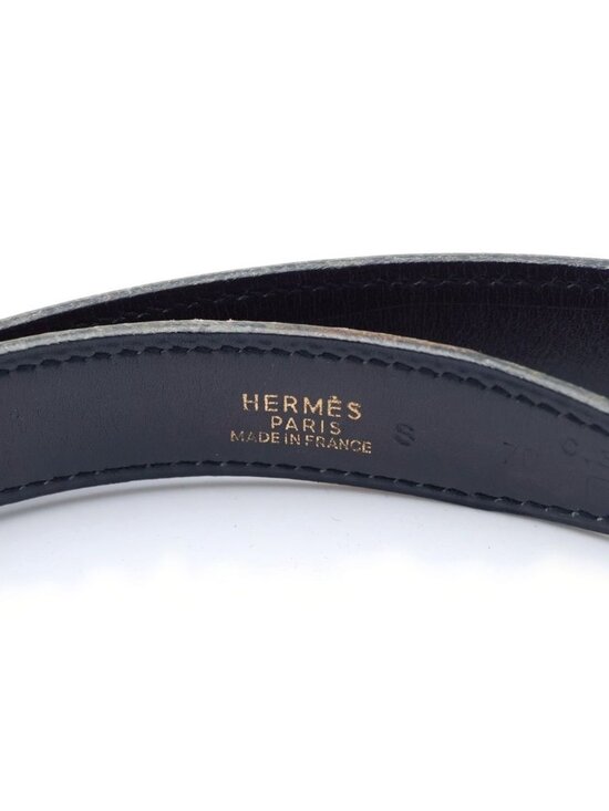 Hermes Constance Leather Belt Red Black Box Calf 70 S Gold main image 6